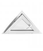 Dreiecksfenster Kipp 1200x600 Weiss Kunstoff