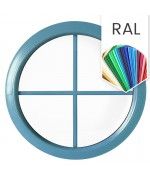Rundfenster Fest RAL Farben lackiert mit Innenliegenden Sprossen