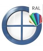 Rundfenster Fest RAL Farben Kunststoff mit Aufgesetzten Sprossen