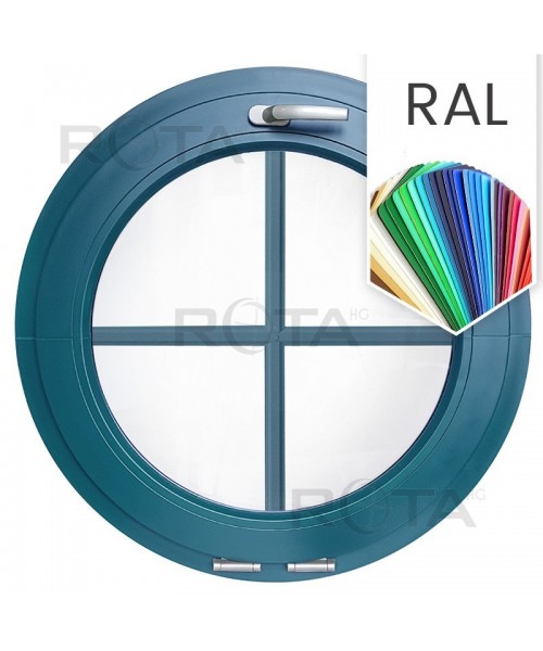 Rundfenster Kipp RAL Farben mit Innenliegenden Sprossen