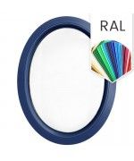 Fenêtre ovale fixe PVC couleur RAL (vertical)