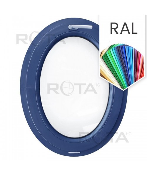 Ovalfenster Kipp RAL Farben Kunststoff