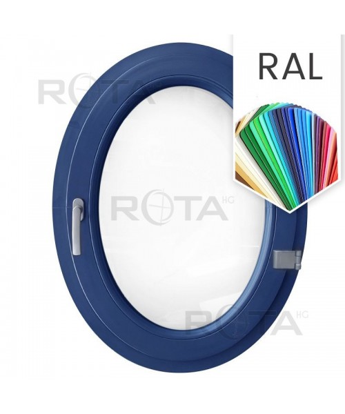 Ovalfenster Dreh RAL-Farben Kunststoff