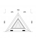 Dreiecksfenster Kipp 750x550 Weiss Kunststoff