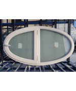 Ovalfenster Dreh+Fest 1380 x 780 mm Kunststoff Weiss