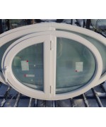 Ovalfenster Dreh+Fest 1000 x 730 mm Kunststoff Weiss