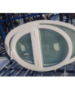 Ovalfenster Dreh+Fest 1000 x 730 mm Kunststoff Weiss