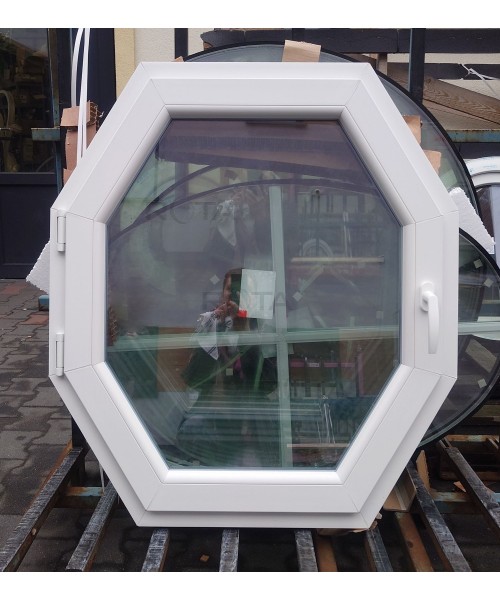 Schrägfenster Dreh 860x980 Weiss Achteckig Kunststofffenster