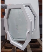Schrägfenster Dreh 860x980 Weiss Achteckig Kunststofffenster