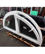 Bogen Halbrundfenster Dreh + Kipp 1800x900 Weiss Kunststoff