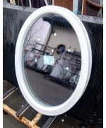 Oval Festfenster 700 x 900 Kunststoff Weiss