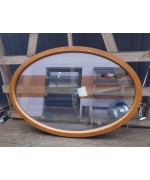 Oval Festfenster 1500 x 1000 Kunststoff Golden Oak