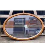 Oval Festfenster 1500 x 1000 Kunststoff Golden Oak