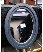 Oval Drehfenster 700 x 900 Kunststoff RAL 7016