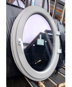 Oval Drehfenster 700 x 900 Kunststoff RAL 7030