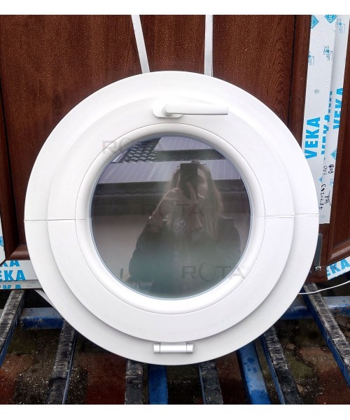 Rundfenster Kipp 550 mm Kunststoff Weiss mit Renovation Flosse 21 mm