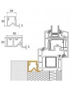 Zargenprofil aus Kunststoff für halbrunde Fenster